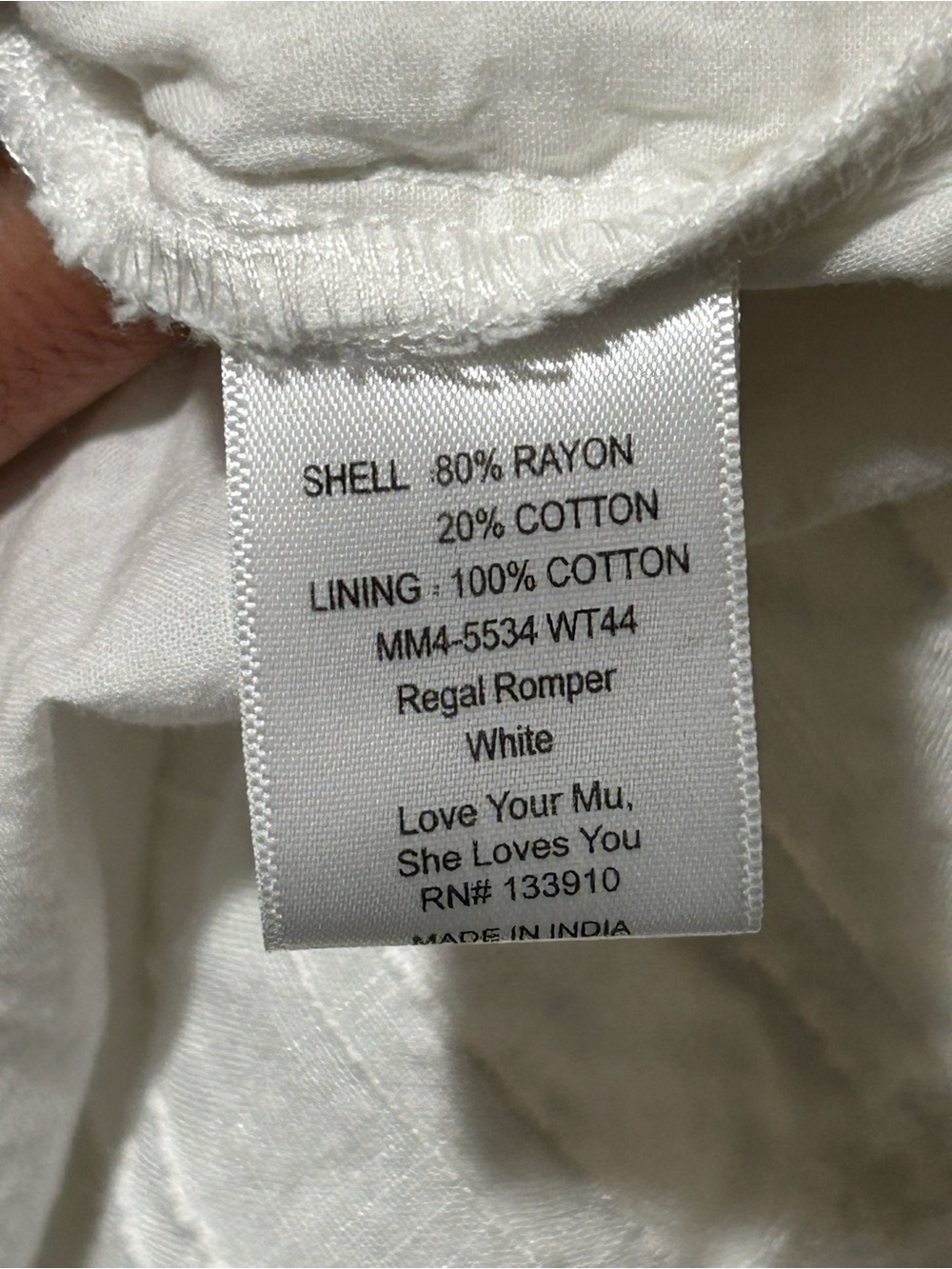Show Me Your Mumu The Regal White Romper , size M - Picture 6 of 10